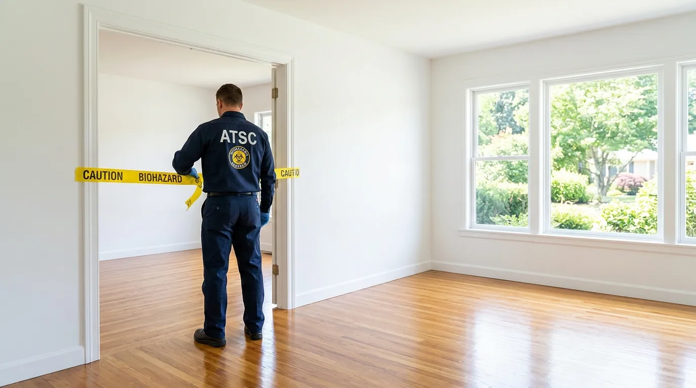 Certified biohazard cleanup crew performing Crime Scene Cleanup in Langley Park